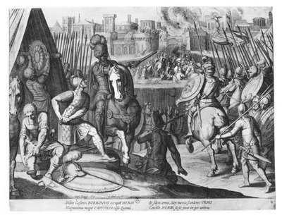 Carlos III, Duque de Borbón en el Saqueo de Roma en 1527 de Cornelis Boel